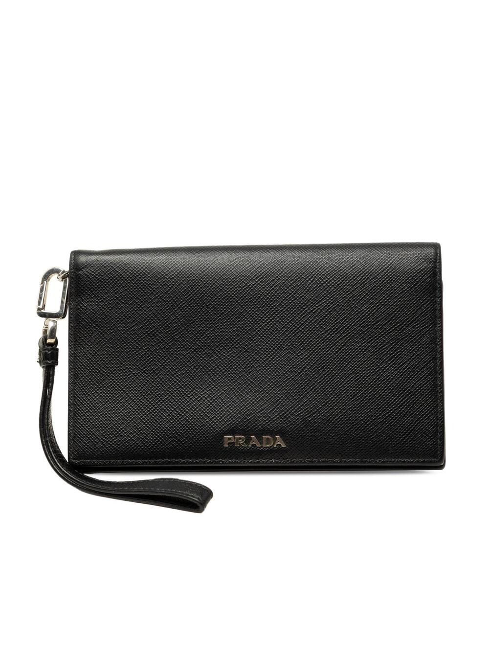 Prada Saffiano Wristlet Long Wallet #356603P36B